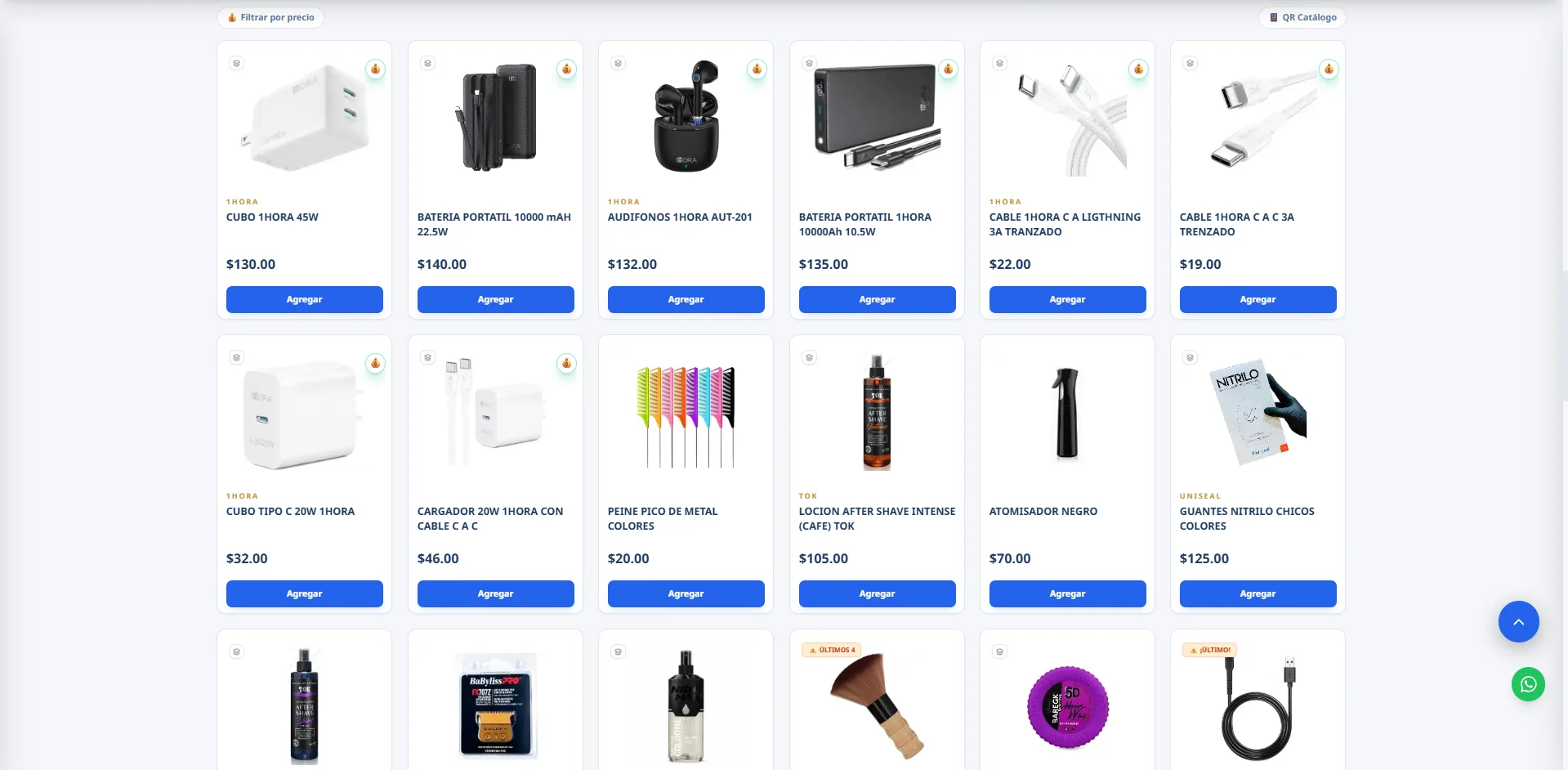 Portada de la tienda en línea de Los Brother's hecha con Fix OS: banner, categorías y productos destacados